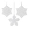 Melrose Glittered Snowflake Christmas Ornaments - 4.5" - White - 12ct
